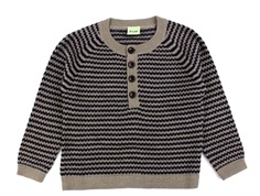 FUB hazel melange/dark navy jumper strikbluse merinould